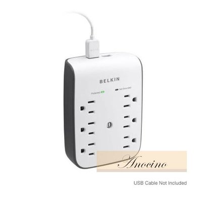 [Anocino] 貝爾金 Belkin Surge Protector 6 Outlet With USB 六孔插座 + 雙 USB 插座 延長線