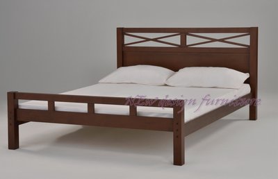 【N D Furniture】台南在地家具-質感橡膠木全實木造型胡桃色雙人床架(另有單人)*可參考IKEA*詩肯柚木