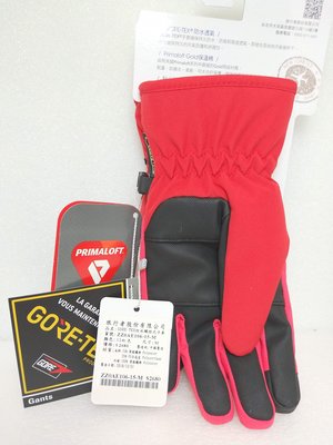 3件免運~~TRAVELER 旅行者 GORE-TEX PRIMALOFT 防水保暖觸控式 手套 -紅色 M號 全新