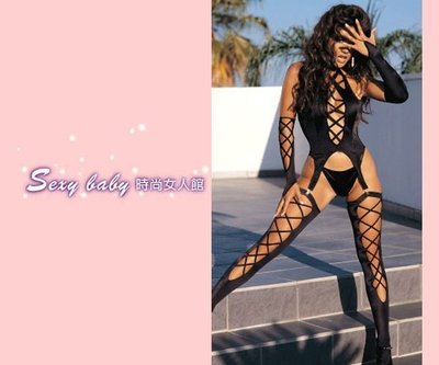 Sexybaby   現貨出清-- 性感SM情趣連身裝/情趣緊身衣SB1003（共二款）