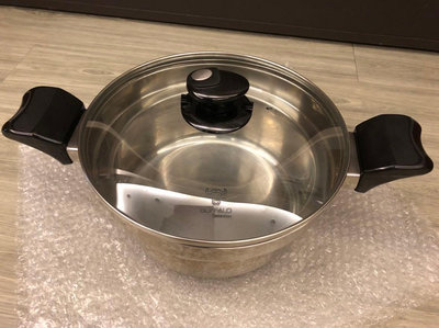 近新牛頭牌Buffalo湯鍋不銹鋼煮鍋含玻璃鍋蓋組