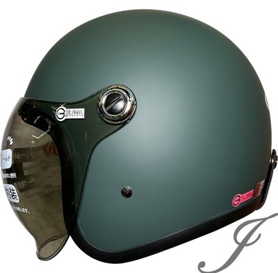 《JAP》GP5 319 消光夜幕綠 安全帽 泡泡鏡片 全可拆 超透氣 半罩式 安全帽