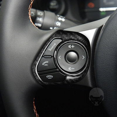 適用速霸陸BRZ豐田GR86 汽車真碳纖維方向盤按鍵貼內飾改裝配件貼--請議價