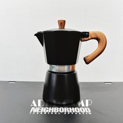 【熱賣精選】ADDDCAMP黑色摩卡壺煮咖啡壺黑化露營歐式八角壺意式手沖咖啡壺