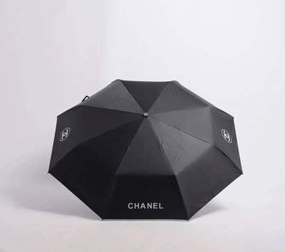 【風口潮流】CHANEL 短傘 遮陽傘 雨傘  黑色。X20702