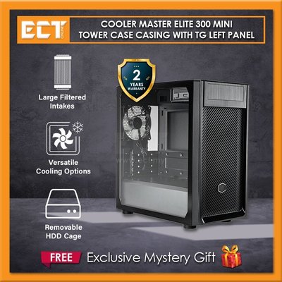 Cooler Master Elite 300 迷你塔式機箱,帶 ODD 鋼-玖貳柒柒