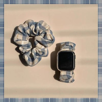 XIYU蘋果智慧手錶JK腸圈溫柔髮圈錶帶 Apple watch4/3/2/1 蘋果錶帶38/40mm 44mm錶帶