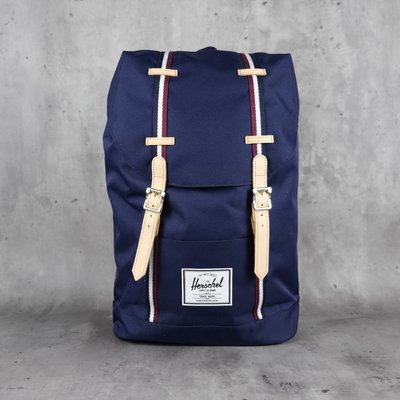 Herschel Retreat 後背包 Offset 真皮系列 10066-02008-OS 2018s2 深藍