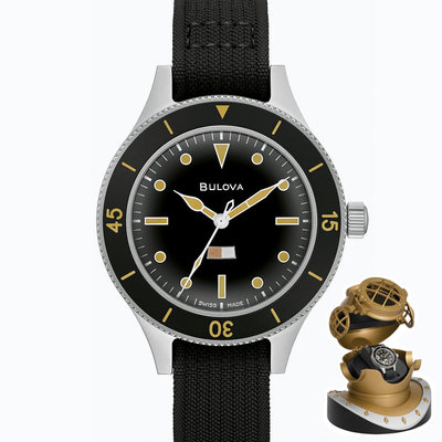 限量復刻 BULOVA 98A265 機械錶 手錶 41mm Archive Mil-Ships潛水錶 濕度試紙 男錶