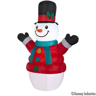 節慶王【X007944】充氣7呎雪人穿棉衣，聖誕/聖誕佈置/充氣擺飾好收納/聖誕充氣