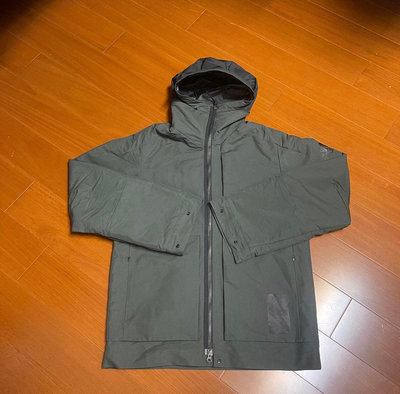 (Size 美版M) Adidas 軍綠色防水防風刷毛外套