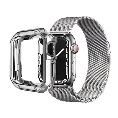 gaming微小配件-鎧甲手錶殼 適用 Apple Watch 6 保護殼 SE 5 4 3 2 1 代 蘋果手錶保護套 40mm 44mm-gm