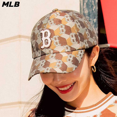 MLB 棒球帽 N-COVER可調式軟頂 MONOGRAM系列 紅襪隊(3ACPM212N-43BRD)