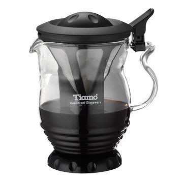 Tiamo 極細濾網 分享壺 350ml (黑色)咖啡壺.通過SGS檢測