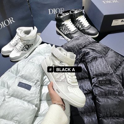 【BLACK A】精品D!or Oblique Galaxy 皮革B27 運動鞋 低筒/中筒 白色/灰色/黑色 男女同款