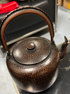 y日本誠美堂銅壺，做工精美厚實，帶個木盒子有陶歷，看好入手不退