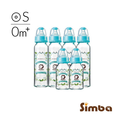Simba小獅王辛巴蘿蔓晶鑽標準玻璃奶瓶大套組(三色可挑4大2小) 1176元