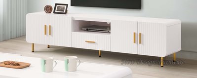 【N D Furniture】台南在地家具-英式法式美感電鍍腳座180cm電視櫃矮櫃長櫃YH