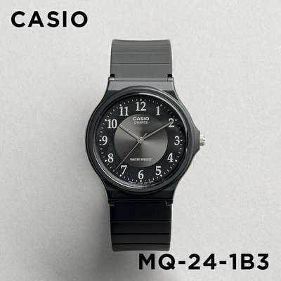 【金台鐘錶】CASIO卡西歐 (考試專用)(學生 當兵 考試 必備) (黑面白字) MQ-24-1B3