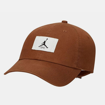Jordan喬丹飛人LOGO帽子 咖啡色棒球帽 FD5181-281