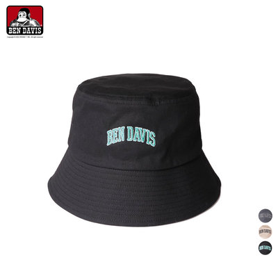 【Brand T】BEN DAVIS BRIM DOWN HAT COLLEGE 漁夫帽 可調式 帽子 刺繡 字體 3色