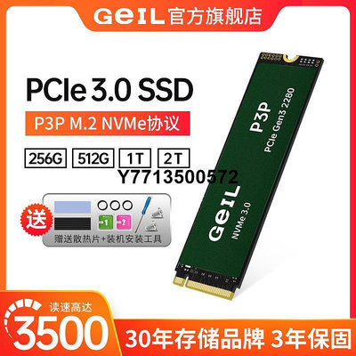 GeIL金邦P3P固態硬碟512g 1t 2t桌機m.2電腦SSD筆電高速3500