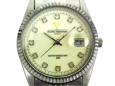[專業模型] 石英錶 [VALENTINO REF2113] 范倫鐵諾 時尚錶[夜光面+日期][水晶鏡面]中性/新潮/
