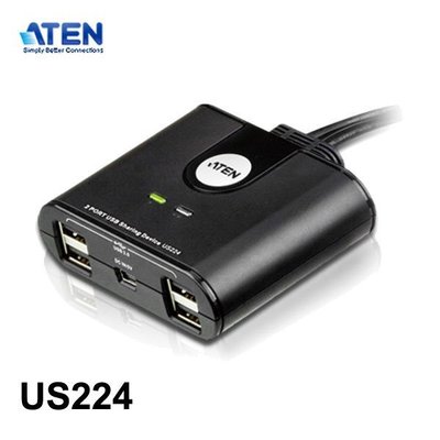 【MR3C】含稅附發票 ATEN宏正 US224 USB 2.0 2埠USB切換器 USB週邊分享裝置