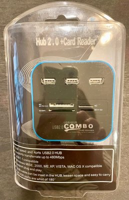 ✿花蕾絲寶貝屋✿全新COMBO多功能 多合一 3阜 USB 2.0 HUB SD卡/micro SD/M2/MMC/MS