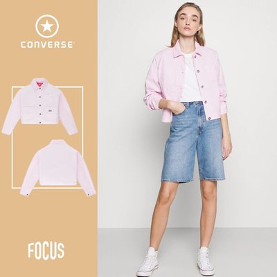 【FOCUS】全新 CONVERSE CHORE COAT 粉色 口袋 工裝 襯衫 女款 10021081-A03