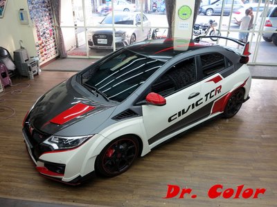 Dr. Color 玩色專業汽車包膜 Honda Civic Type R 車身客製化 (3M 1080)
