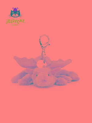 玫瑰色龍包包掛飾可愛毛絨玩具玩偶娃娃公仔鑰匙扣天秤百貨