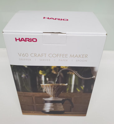 全新  日本製  HARIO V60  百年紀念手沖壺組  600ml   咖啡壺  耐熱100度濾杯  附40-50入濾紙  湯匙  組合
