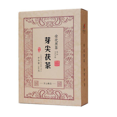 【硬卡禮盒】湖南安化芽尖金花茯磚500克陳年黑茶葉安華萊黑茶葉