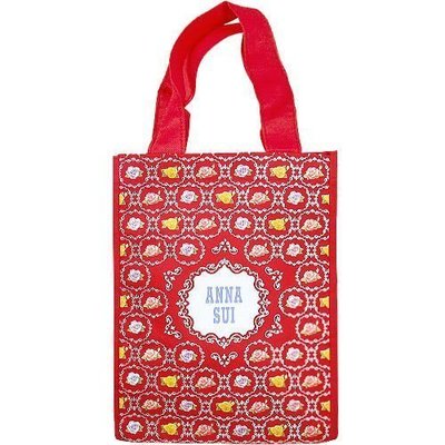ANNA SUI 安娜蘇 華麗薔薇提袋 /購物袋 (紅/黑色) 2款;100元