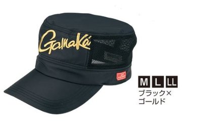 《三富釣具》GAMAKATSU 釣魚帽 GM-9827 L 黑金 商品編號556933