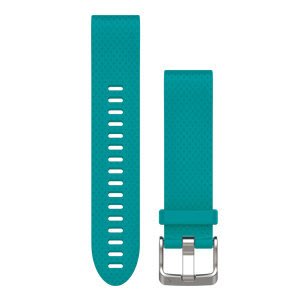 @竹北旗艦店@GARMIN QUICKFIT 20mm 綠松藍矽膠錶帶