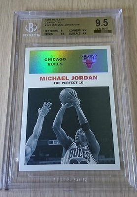 1998-99 Fleer Michael Jordan Classic 61 142C /61 限量 BGS 9.5 超稀有! 喬丹球員卡 POP 1