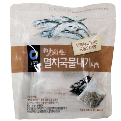 清淨園韓式小魚乾湯包청정원맛선생멸치국물내기티백10g/8包 G-4821
