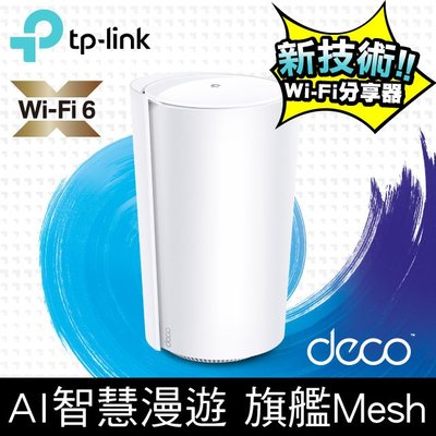 【紘普】TP-Link Deco X90 AX6600 三頻無線網路WiFi6 網狀Mesh路由器 單入