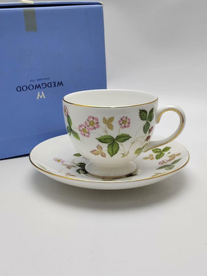 回流精品瓷器 英國wedgwood韋奇伍德野草莓咖啡杯，紅茶