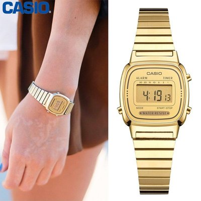 CASIO手錶公司貨復古金錶 熱銷 LA-670 WGA-9 街頭男女潮流必備配件~LA680