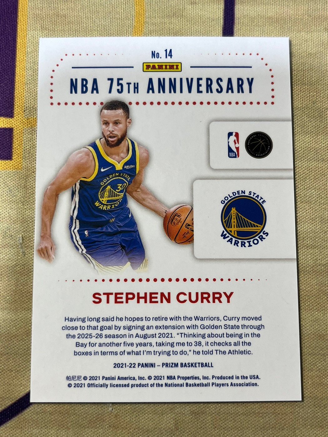 Stephen Curry ステフィン・カリー 2021-22 Panini NBA Prizm 75th