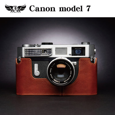 【台灣TP】真皮 適用於 Canon model 7 相機底座 相機包 皮套