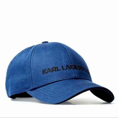 【AYW】KARL LAGERFELD ESSENTIAL LOGO CAP 卡爾 拉格斐 老佛爺 經典藍 老帽 棒球帽
