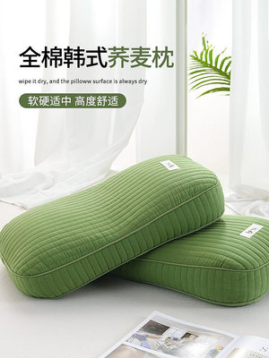 床單用品 全棉蕎麥皮殼枕頭枕芯助睡眠護頸椎成人男家用一對套宿舍專用單人