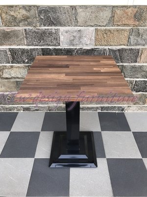 【N D Furniture】台南在地家具- 工業風經濟型鐵腳拼接木紋開店用60cm方桌/餐桌/早餐桌/咖啡桌