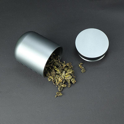 現貨 ：鋁合金便攜旅行茶葉罐密封防潮收納罐商務中式大號茶罐隨身茶葉盒