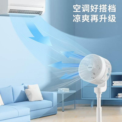 負離子空氣循環扇落地電風扇家用臥室智能語音聲控3d立體