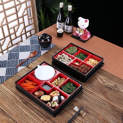 現貨熱銷-日式鰻魚飯盒餐廳盒壽司料理便當盒木紋盒子套裝快餐食盒餐盒商用